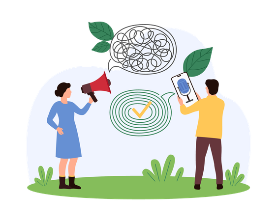 Geschäftsleute mit schlechter Geschäftskommunikation  Illustration