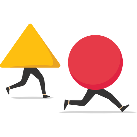 Unternehmer stehen im Wettbewerb  Illustration