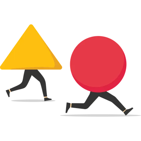 Unternehmer stehen im Wettbewerb  Illustration