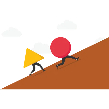 Unternehmer stehen im Wettbewerb  Illustration