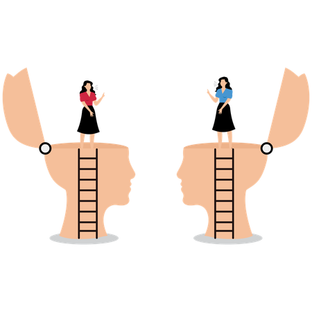 Geschäftsleute teilen Ideen  Illustration