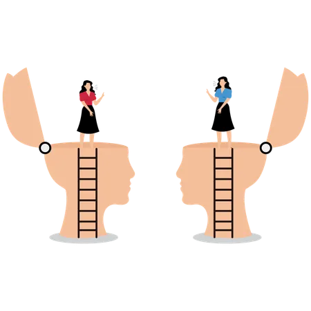 Geschäftsleute teilen Ideen  Illustration