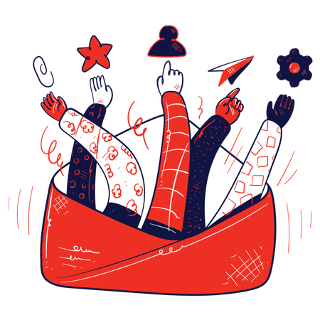 Geschäftsmails  Illustration