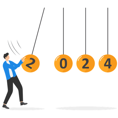 Geschäftsmann arbeitet an der Finanzkrise  Illustration