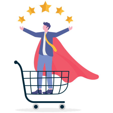 Unternehmer arbeiten an der Unternehmensbewertung  Illustration
