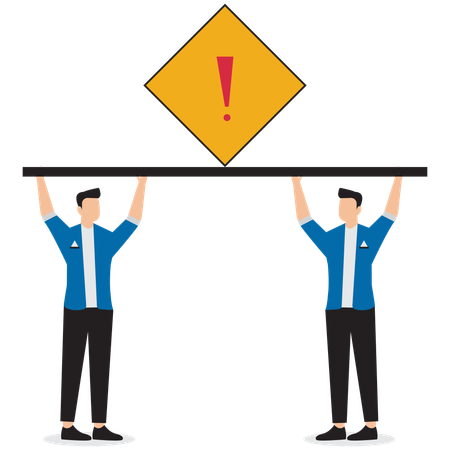 Geschäftsmann arbeitet an Notfalllösung  Illustration