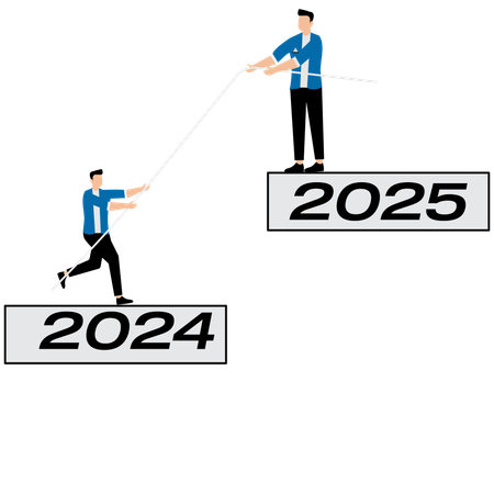 Geschäftsmann arbeitet an Unterstützung  Illustration