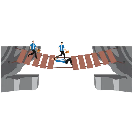 Geschäftsmann erhält geschäftliche Unterstützung  Illustration