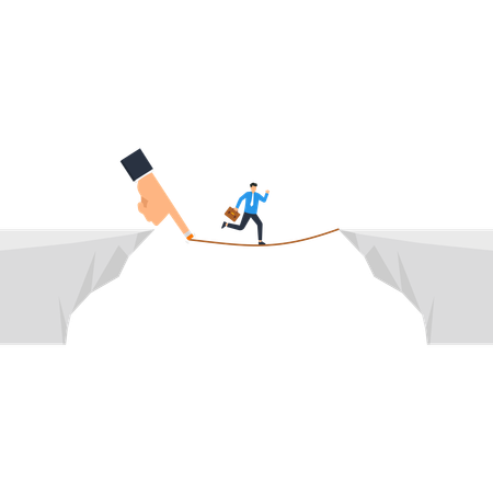Geschäftsmann erhält geschäftliche Unterstützung  Illustration