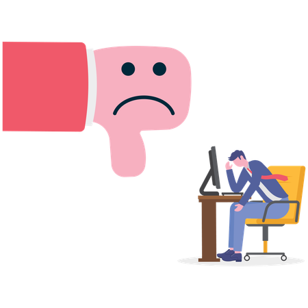 Geschäftsmann erhält Kundenbeschwerde  Illustration