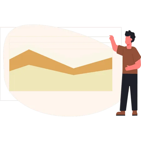 Geschäftsmann erstellt Analysebericht  Illustration