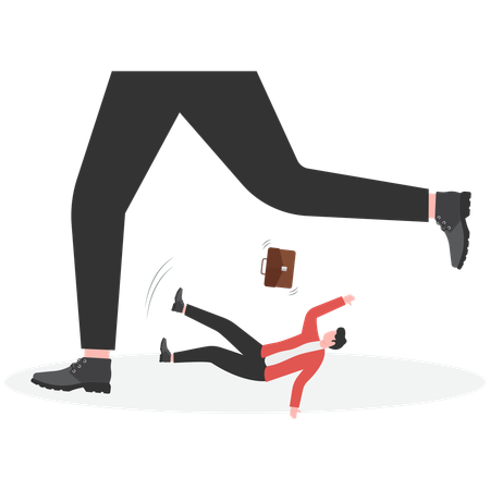 Geschäftsmann fällt  Illustration
