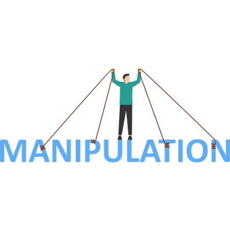 Geschäftsmann fühlt sich manipuliert  Illustration