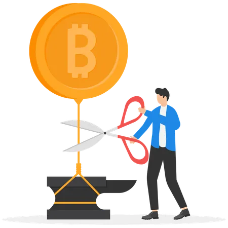 Unternehmer haben keinen Gewinn aus Investitionen in Krypto  Illustration