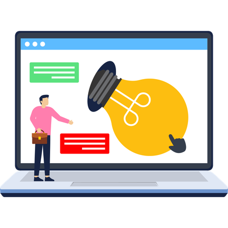 Unternehmer haben Marketingideen  Illustration