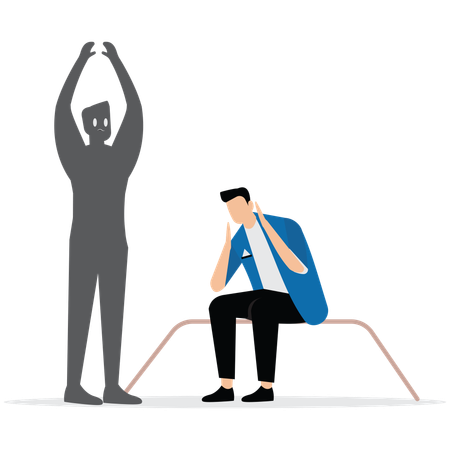 Geschäftsmann mit Panikattacken  Illustration