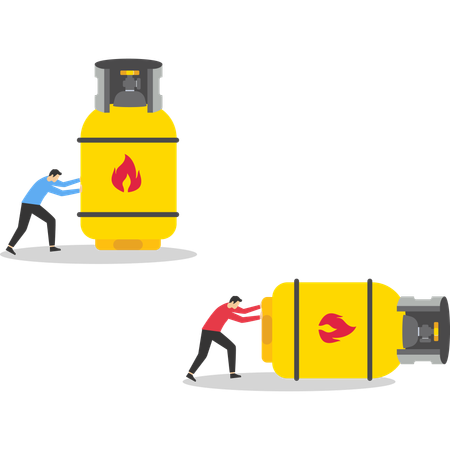 Geschäftsmann investiert in die Gasindustrie  Illustration