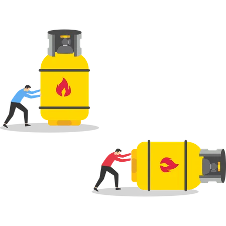 Geschäftsmann investiert in die Gasindustrie  Illustration