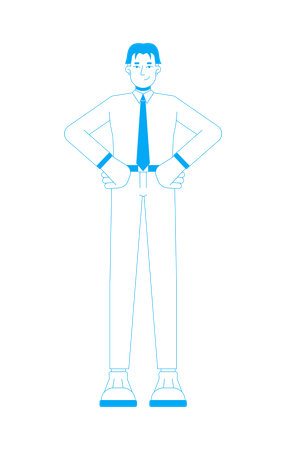 Geschäftsmann Manager stehen in pose  Illustration