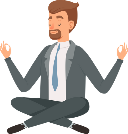 Meditierender Geschäftsmann  Illustration