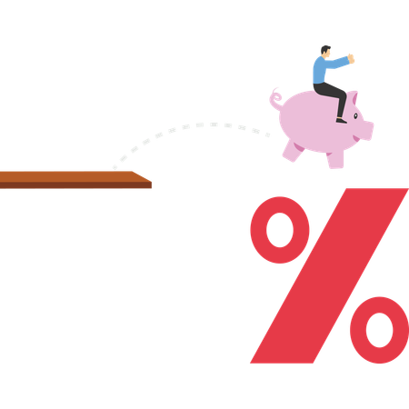 Geschäftsmann mit Gewinn aus Finanzinvestitionen  Illustration