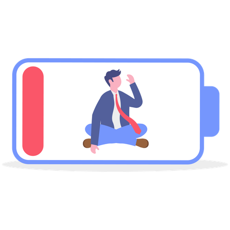 Geschäftsmann mit Geschäftsmüdigkeit  Illustration