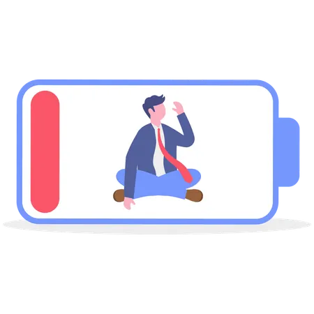 Geschäftsmann mit Geschäftsmüdigkeit  Illustration