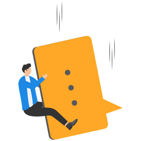 Geschäftsmann mit schlechten Kommunikationsfähigkeiten  Illustration