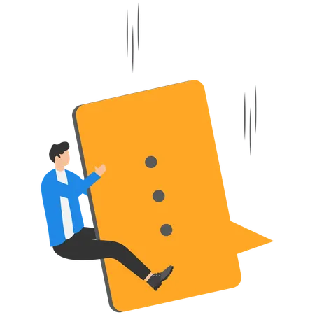 Geschäftsmann mit schlechten Kommunikationsfähigkeiten  Illustration