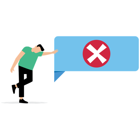 Geschäftsmann ohne Nachrichten  Illustration