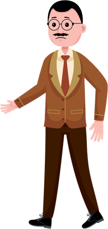 Geschäftsmann sieht schockiert aus  Illustration