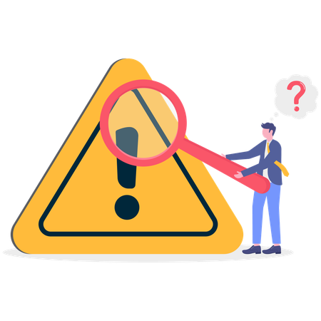 Geschäftsmann sorgt sich um die Verkehrssicherheit  Illustration