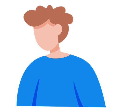 Geschäftsmann steht im Büro  Illustration