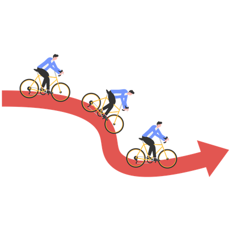 Geschäftsmann vor der Finanzkrise  Illustration