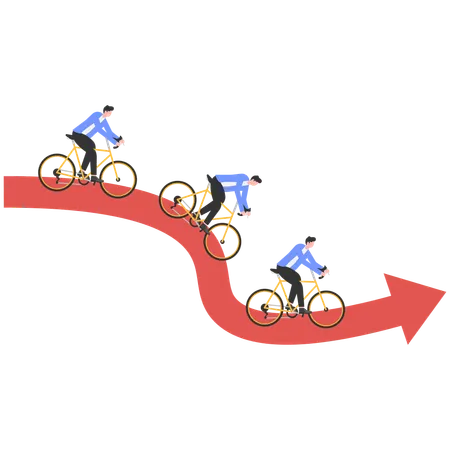 Geschäftsmann vor der Finanzkrise  Illustration