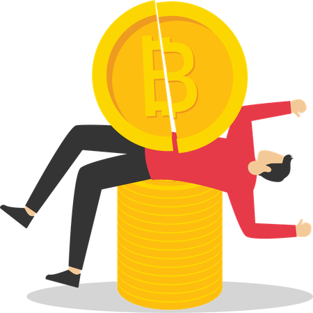 Geschäftsmann vor der Finanzkrise  Illustration