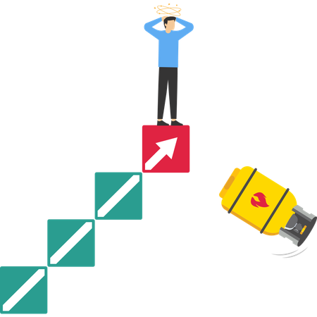 Unternehmer stehen vor sinkenden Ölpreisen  Illustration