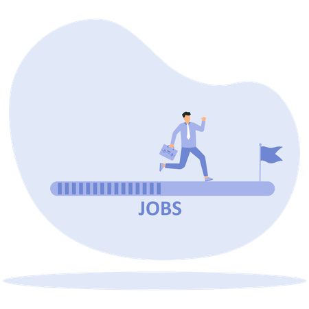 Geschäftsmann auf der Suche nach neuen Möglichkeiten  Illustration