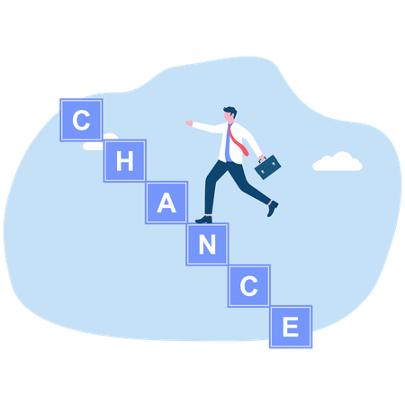 Geschäftsmanntransformation für Geschäftsmöglichkeiten  Illustration