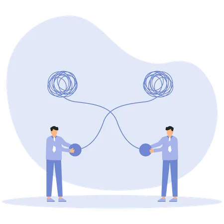 Geschäftsmann in psychologischer Behandlung  Illustration