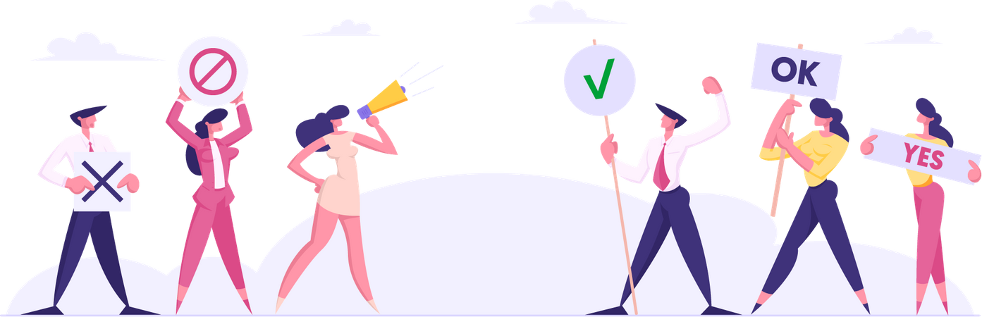Geschäftsmitarbeiter verhandeln  Illustration