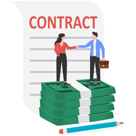 Berufliche Partnerschaft  Illustration