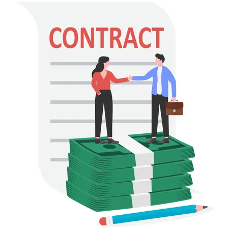 Berufliche Partnerschaft  Illustration