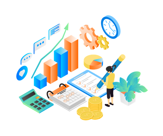 Geschäftliche Planung  Illustration