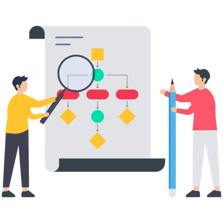 Geschäftsprozess-Workflow  Illustration