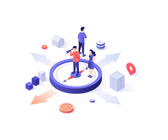 Geschäftsrichtung  Illustration