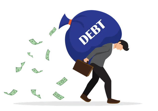 Geschäftsschulden  Illustration