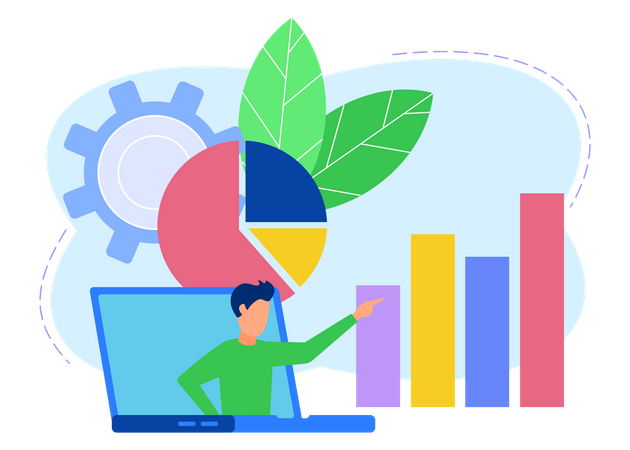 Geschäftsstatistiken  Illustration