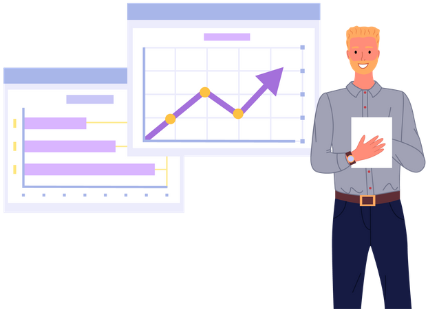 Unternehmensstatistik  Illustration