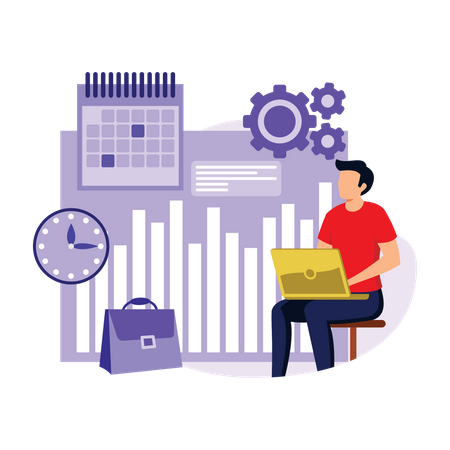 Geschäftsstatistiken  Illustration